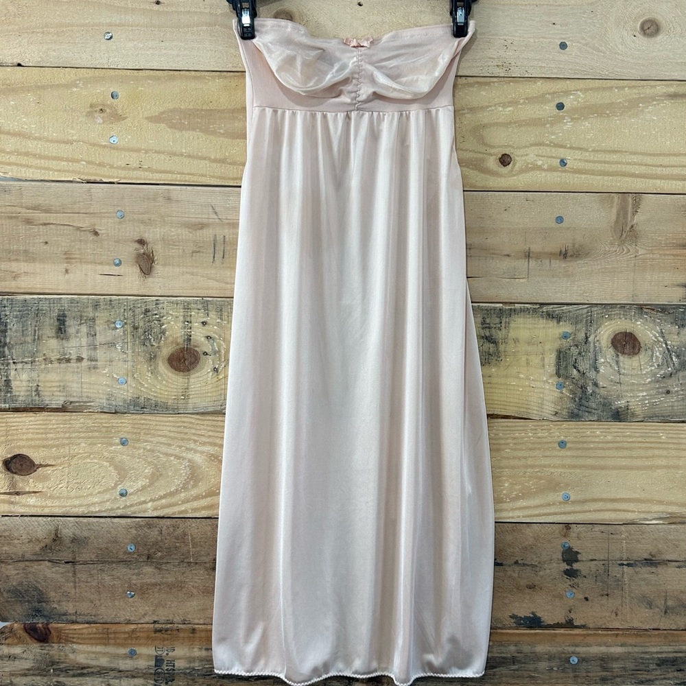 Vintage Kayser Long Slip Top Is Mesh Beige Size 36